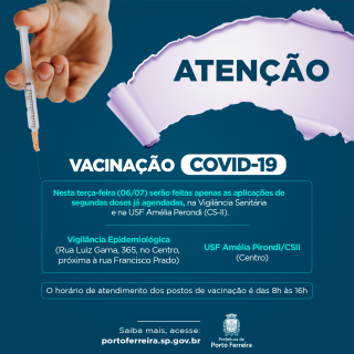 449. Vacinação. 2021. 07.06 - Segundas Doses