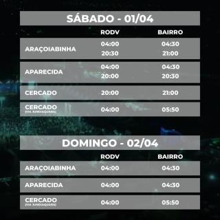 Abril Fest Horário de Ônibus 2