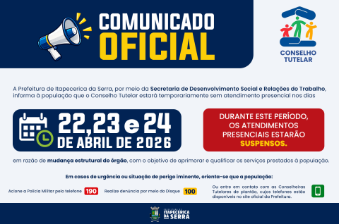 COMUNICADO CONSELHO TUTELAR - 1060X1600