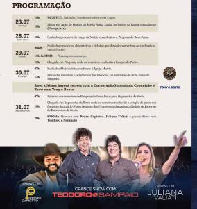 romaria programação